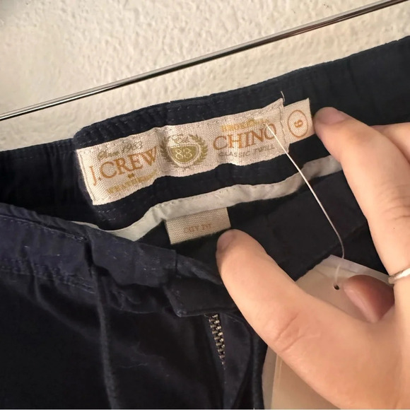 J. Crew New Navy Chino Shorts City Fit Classic Cuffed Summer Size 6 - Picture 5 of 9